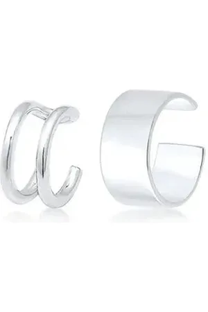 Haze & Glory Ohrklemmen-Set Earcuff New Basic Look silberfarben