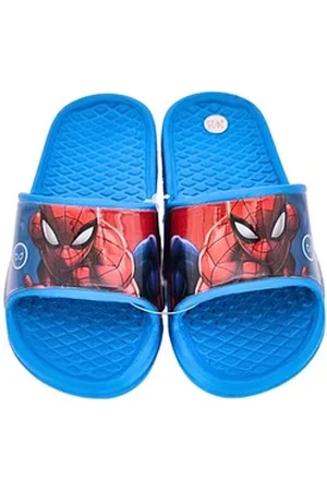 SPIDERMAN Marvel Badeschuh (2-tlg) Jungen Schlappen Größe 24 - 31 blau|bunt 24-25 EU