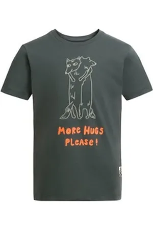 Jack Wolfskin T-Shirt MORE HUGS T K mit Umarmungsmotiv grün 164
