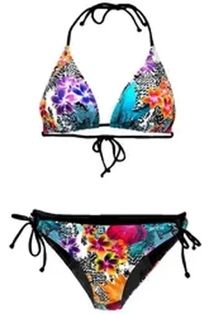 Beco Beermann Triangel-Bikini-Top Indian Summer, mit exotischen Blüten bunt 34