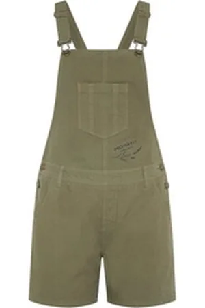Gardena Arbeitslatzhose mit kurzem Schnitt, Taschen und Stitching grün 46
