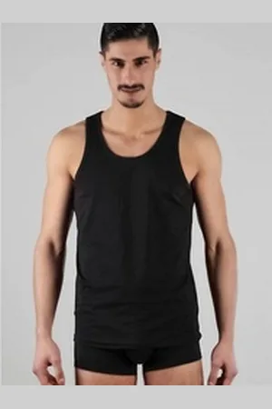 Albero Natur Tanktop Herren Tanktop (2er Pack) schwarz XL
