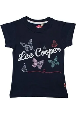 Lee Print-Shirt Kinder Mädchen T-Shirt Kurzarm Shirt Gr. 104 bis 164, 100% Baumwolle blau 104