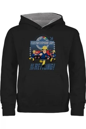 Shirtracer Hoodie Auf zur Rettung Feuerwehrmann Sam Jungen grau|schwarz 128 (7/8 Jahre)