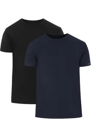 Cornette T-Shirt Herren T-Shirts mit U-Ausschnitt 2er Pack CR068 (1-tlg) blau|bunt|schwarz S