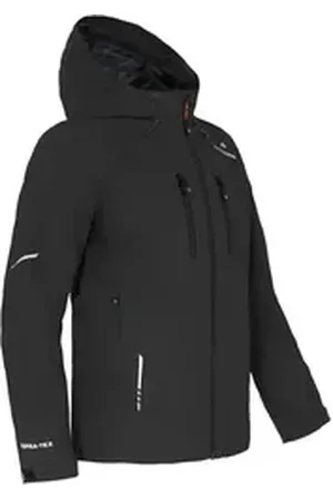 Bergson Regenjacke SKIEN Herren Regenjacke, recycelt, Netzfutter, 20000 mm Wassersäule, Langgr schwarz lang | 114