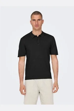 Only & Sons Poloshirt Regular Fit Poloshirt Einfarbiges Basic Business Shirt ONSWYLER ONSWYLER LIFE REG 14 SS POLO KNIT NOOS schwarz S