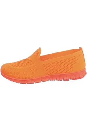 Ital-Design Damen Low-Top Freizeit Slipper (82285436) Flach Sneakers Low in Orange orange 38 EU