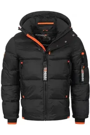 Geographical Norway Steppjacke Herren Winter Jacke warm gefüttert Parka Steppjacke Outdoor PUFFER schwarz XXL