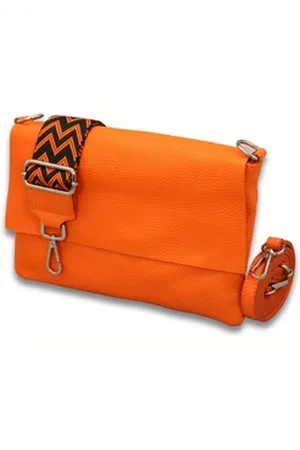 Adel Bags Schultertasche CALI Schlanke Tasche mit 3 Fächer, Slim Crossbody Bag Echtes Leder