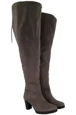 Ulla Popken Overknee-Stiefel XXL-Schaft Weite H Stiefel grau 43 EU