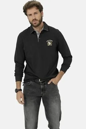 BABISTA Langarm-Poloshirt TESSELLO aus Bio-Baumwolle schwarz M (48/50)