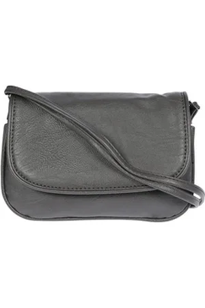 Bag Street Christian Wippermann Henkeltasche Kleine Damentasche Umhängetasche Tasche Schultertasche, hochwertiges Kunstleder grau|schwarz