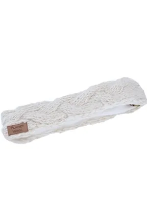 GURU-SHOP Stirnband Geflochtenes Woll-Strick-Stirnband, gestrickter.. weiß