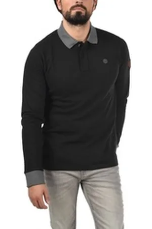 Blend Langarm-Poloshirt BHRalle schwarz L