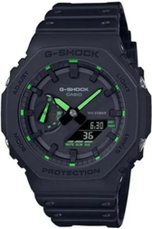 Casio G-SHOCK Chronograph GA-2100-1A3ER, Quarzuhr, Armbanduhr,Herrenuhr,digital, bis 20bar wasserd.Resinarmband grün