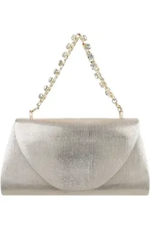 Ital-Design Schultertasche Kleine, Damentasche clutch schultertasche mit strass in Gold goldfarben