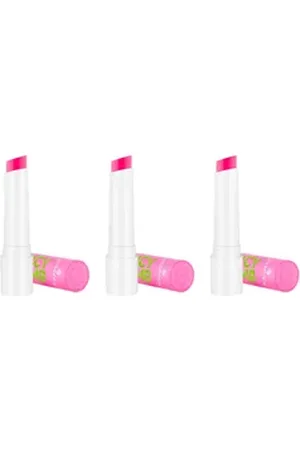 Essence Lippenbalsam JUICY BOMB glossy butter balm, 3-tlg., mit fruchtigem Duft rosa