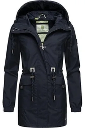 Navahoo Outdoorjacke Neophee Damen Übergangs Parka aus recycelten Materialien blau XS (34)