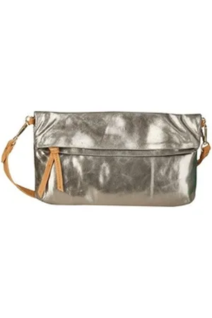 Curuba Clutch ECLIPSE, im Metallic-Look grau