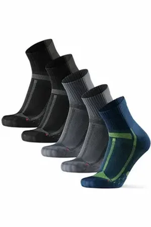 DANISH ENDURANCE Basicsocken Long Distance (5-Paar) rutschfeste Sportsocken, Ideal für Läufer, Anti-Blasen blau 39/42