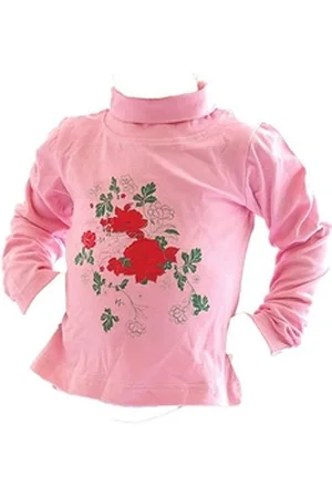 Yeset Rollkragenpullover Kinder Mädchen Rollkragenpullover Langarm Rose BFL-HN-02 rosa 110-116 cm