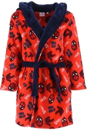 SPIDERMAN Kinderbademantel Jungen Bademantel langarm Morgenmantel rot 98