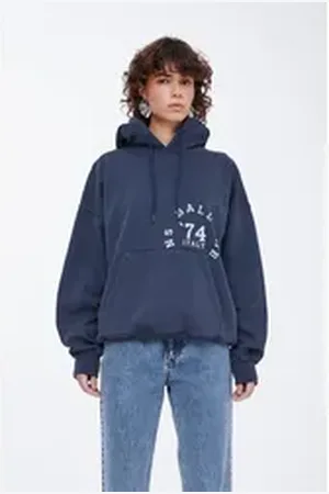 Ball Kapuzenpullover BARIVA HOODIE lässiger Hoodie mit Backprint blau XL