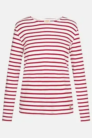 Armor.lux Langarmshirt Damen Streifenshirt Lesconil rot Größe 4 (42)