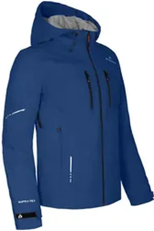 Bergson Regenjacke SKIEN THERMO Herren Regenjacke, leicht wattiert, recycelt, 20000 mm Wassersäule, N blau normal | 48