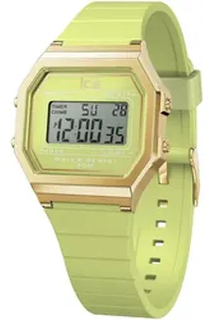 Ice-Watch Chronograph ICE digit retro - Small 022059, Armbanduhr, Quarzuhr, Damenuhr, Silikonarmband, Datum grün
