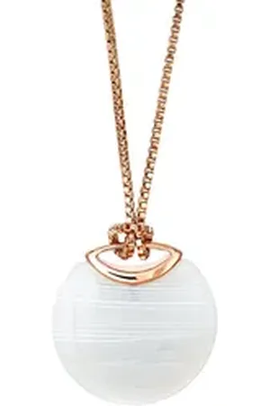 Buckley London Kette mit Anhänger Messing vergoldet rot