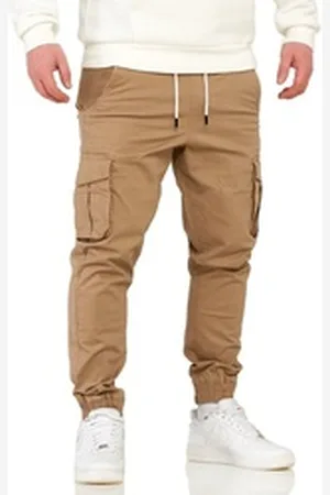 Soul Star Cargohose SPROSEAU Herren Jogger Chino Jeans Hose Stoffhose beige|gelb 31