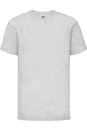 Fruit Of The Loom T-Shirt Kinder T-Shirt für Mädchen u. Jungen im 2er/3er Pack - 100% Baumwolle (1-tlg) Gr. 92 bis 164 - verschiedene Farben grau 104