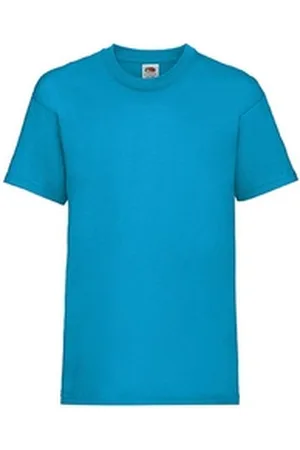 Fruit Of The Loom T-Shirt Kinder T-Shirt für Mädchen u. Jungen im 2er/3er Pack - 100% Baumwolle (1-tlg) Gr. 92 bis 164 - verschiedene Farben blau 164