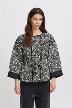 Atelier Rêve Steppjacke IRFLEUR JA gesteppte Jacke mit Ziernähten schwarz 34