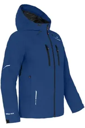 Bergson Regenjacke SKIEN Herren Regenjacke, recycelt, Netzfutter, 20000 mm Wassersäule, Normal blau normal | 50
