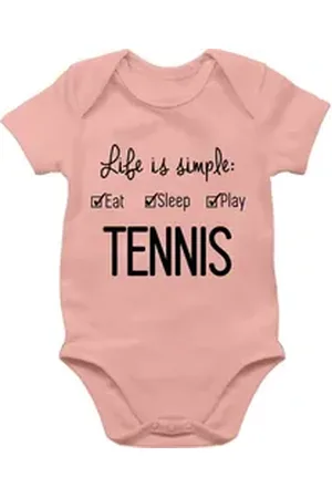 Shirtracer Shirtbody Life is simple Tennis Sport & Bewegung Baby rosa 18/24 Monate