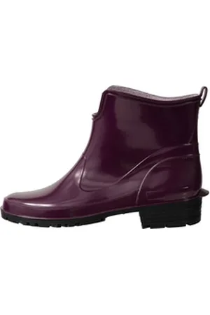 Ladeheid Gummistiefeletten LA-930 kurze Boots für Frauen Gummistiefel Damen wasserfest und bequem rot|schwarz 37 EU