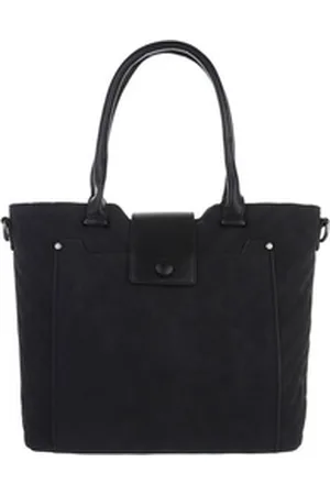 Ital-Design Schultertasche Mittelgroße, Damentasche used Optik Handtasche schwarz
