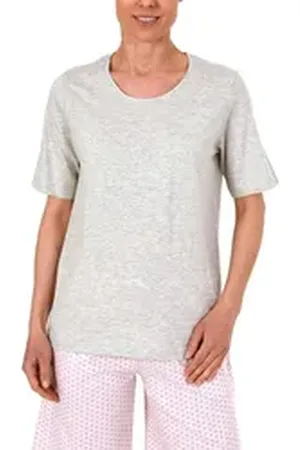 Normann Relaxanzug Damen Shirt Top kurzarm, unifarben, Mix & Match -191 220 902 grau 36/38
