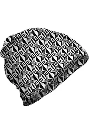 Abakuhaus Beanie Wandern im Freien verrückte Kunst Vertikal Hipster Stripes grau|weiß