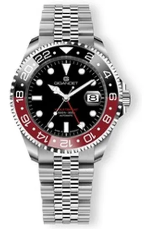 Gigandet Automatikuhr Made in Germany, Saphirglas, WORLD TRIP GMT - G1000-007M-C, GMT, Keramik, verschraubtes Band