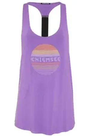 CHIEMSEE Spaghettitop Hängerchen mit Frontprint und Label-Strap hinten 1 lila S