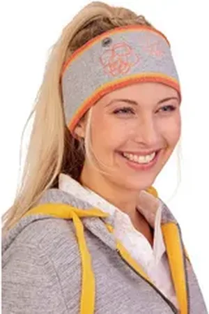 SPIETH & WENSKY Strickmütze Stirnband Damen - THEBEN - hellgrau/mango grau