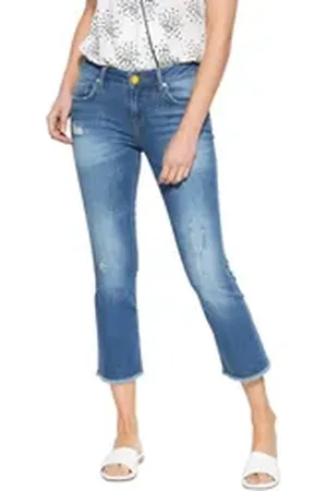 ATT Slim-fit-Jeans Brenda (1-tlg) Cropped Flare blau 34