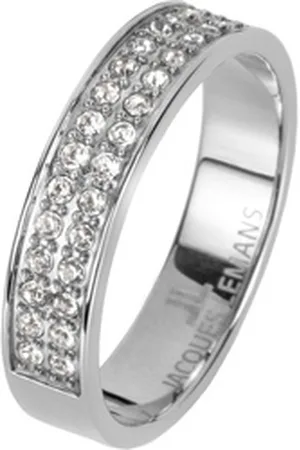 Jacques Lemans Fingerring, Swarovski-Kristall silberfarben 54