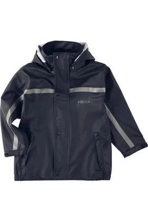 BMS Regen- und Matschjacke Regenjacke für Kinder 100% wasserdicht mit Kapuze blau 110