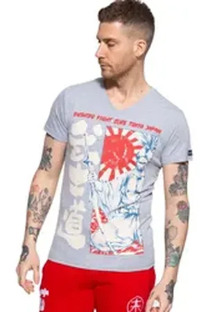 Akito tanaka T-Shirt Fight Club (1-tlg) mit japanischem Print grau S