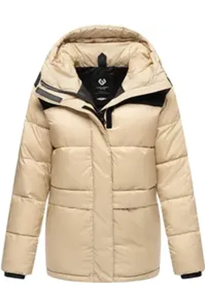 Ragwear Anorak Wikesh stylische Winter Steppjacke mit Colourblocking braun 6XL (52)